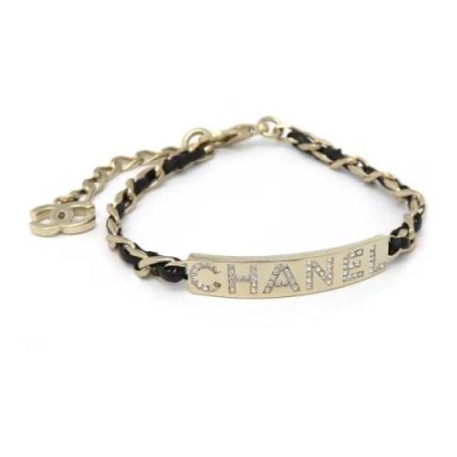 Chanel Vintage Pre-owned Metall armband Black, Dam