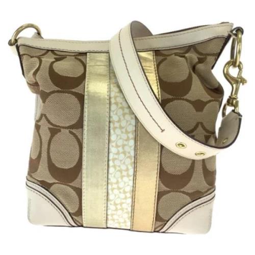 Coach Pre-owned Pre-owned Canvas axelremsvskor Beige, Dam