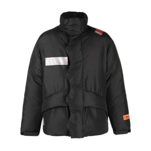 Heron Preston Svart Puffer Dunjacka för Vandring Black, Herr