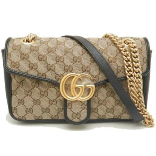 Gucci Vintage Pre-owned Canvas gucci-vskor Beige, Dam