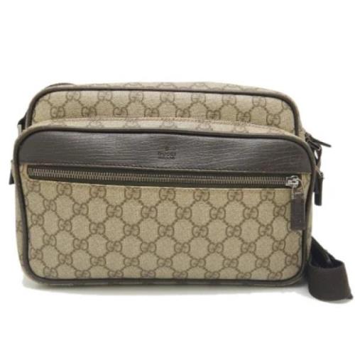 Gucci Vintage Pre-owned Canvas crossbodyvskor Beige, Dam