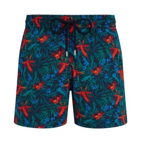 Vilebrequin Korta tropiska blommor stretch badshorts för män Multicolo...