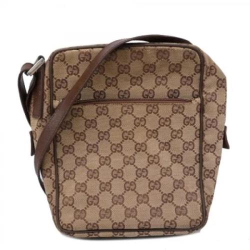 Gucci Vintage Pre-owned Canvas gucci-vskor Beige, Dam