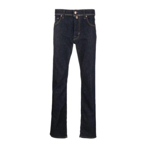 Jacob Cohën Svarta Straight Jeans Casual Stil Black, Herr