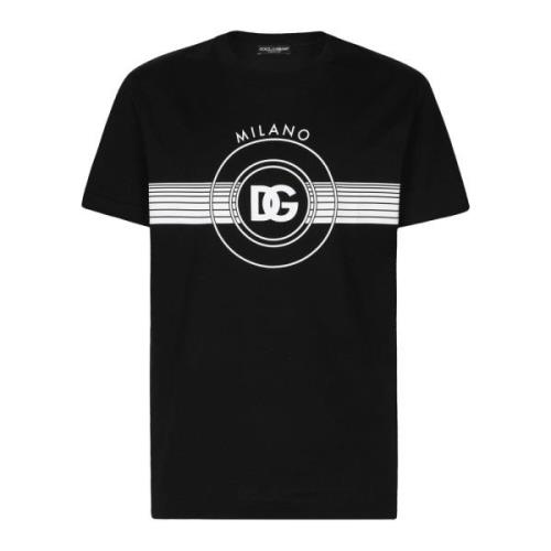 Dolce & Gabbana Svarta T-shirts och Polos med korta ärmar Black, Herr