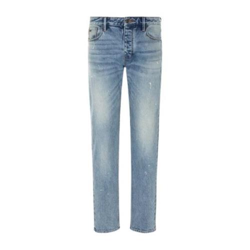 Emporio Armani Denim Blå 5-Ficks Jeans Blue, Herr