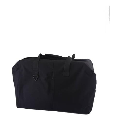 K-Way Färgglad Nylon Toteväska med Justerbar Stängning Black, Unisex