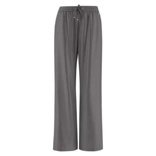 Herno Metallisk Lurex Tyg Dambyxor Gray, Dam