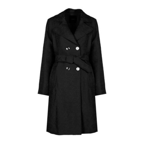 Pinko Elegant Trench Coat Black, Dam