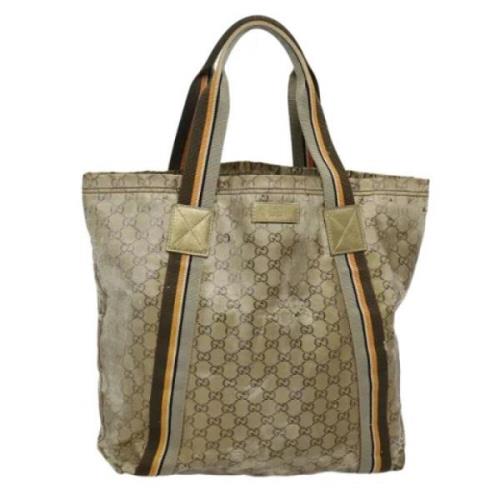 Gucci Vintage Pre-owned Canvas totevskor Yellow, Dam