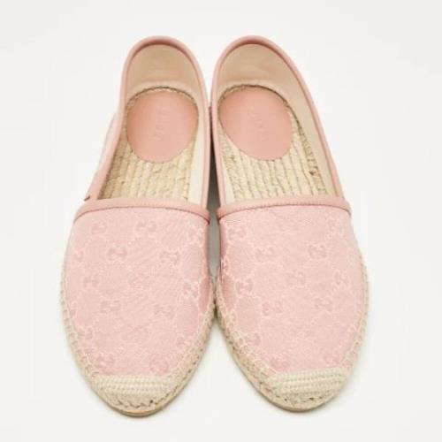 Gucci Vintage Pre-owned Canvas espadriller Pink, Dam