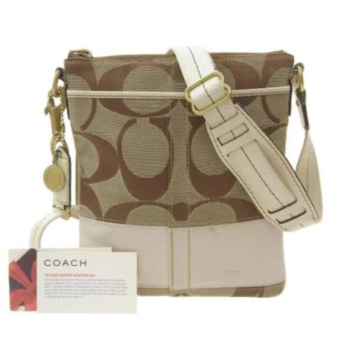 Coach Pre-owned Pre-owned Canvas axelremsvskor Brown, Dam