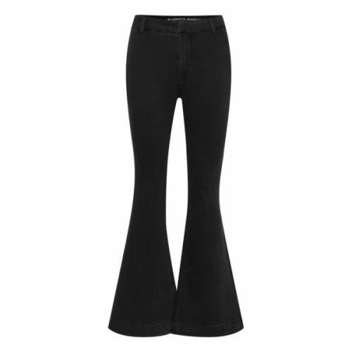 My Essential Wardrobe Hög Bootcut Jeans Black, Dam