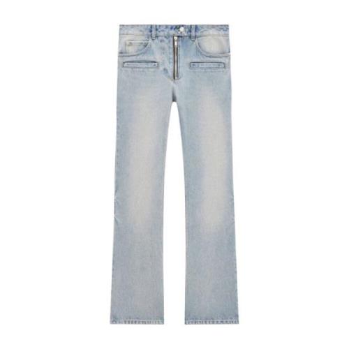 Courrèges Blå Denim Flared Jeans Blue, Dam