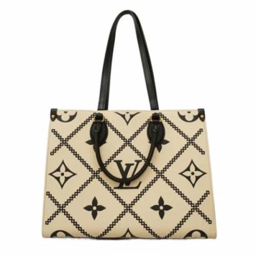 Louis Vuitton Vintage Pre-owned Laeder totevskor Beige, Dam