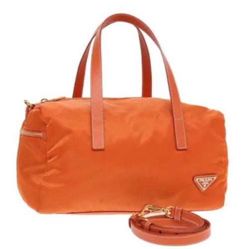 Prada Vintage Pre-owned Nylon resvskor Orange, Dam