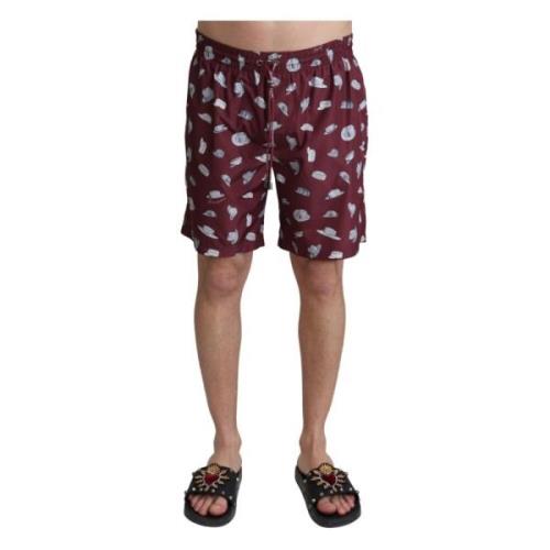 Dolce & Gabbana Stiliga kastanjebruna badshorts Brown, Herr