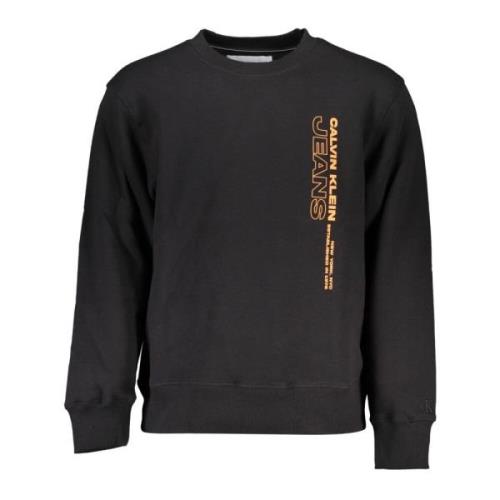 Calvin Klein Svart Sweatshirt med Långärmad Logo Black, Herr