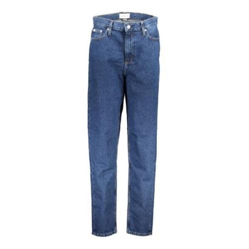 Calvin Klein Denim Mom Jeans med Logodetalj Blue, Dam