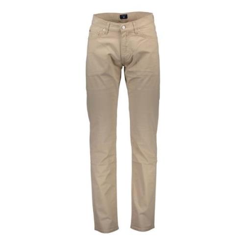 Gant Beige Bomull Jeans Byxa, 5-Fickor Beige, Herr