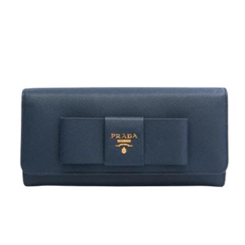 Prada Vintage Pre-owned Laeder plnbcker Blue, Dam