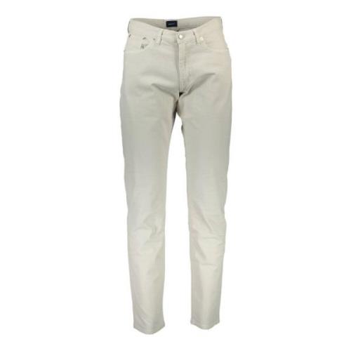 Gant Beige Bomull Jeans Byxa, 5-Ficka Beige, Herr