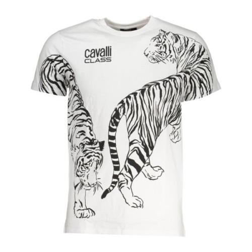 Cavalli Class Kortärmad Herr Vit Tee Logo Print White, Herr