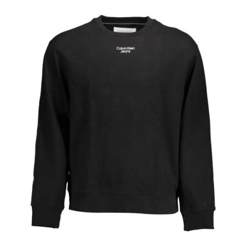 Calvin Klein Svart Herr Sweatshirt Långärmad Print Black, Herr