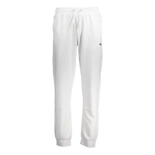 Fila Sportiga elastiska byxor med brodyr White, Herr