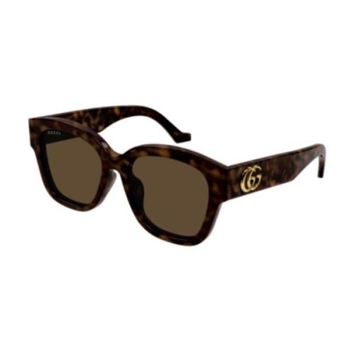 Gucci Stiliga Svarta Solglasögon Brown, Dam