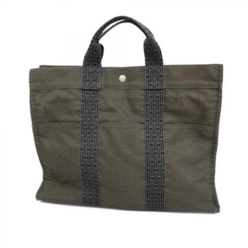 Hermès Vintage Pre-owned Canvas handvskor Green, Dam