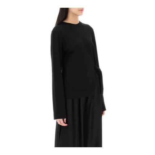 Jil Sander Ulltröja med utskuren rygg Black, Dam