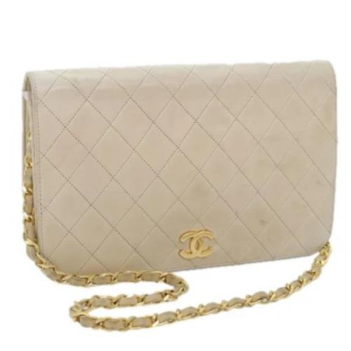 Chanel Vintage Pre-owned Laeder chanel-vskor Beige, Dam