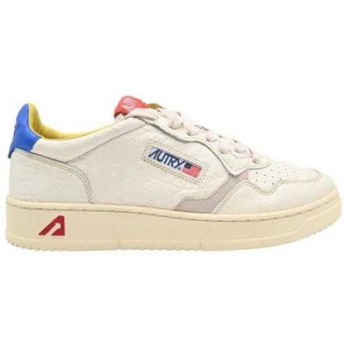 Autry Låga Läder Sneakers Vit/Blå White, Herr