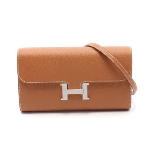 Hermès Vintage Pre-owned Tyg crossbodyvskor Brown, Dam