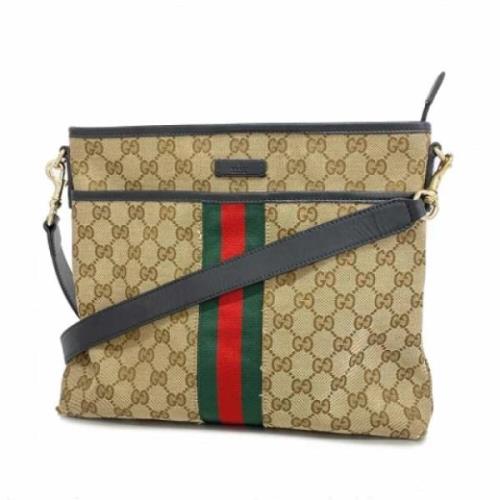 Gucci Vintage Pre-owned Canvas gucci-vskor Beige, Dam