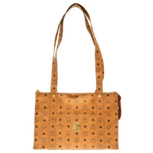 MCM Pre-owned Pre-owned Canvas totevskor Brown, Dam