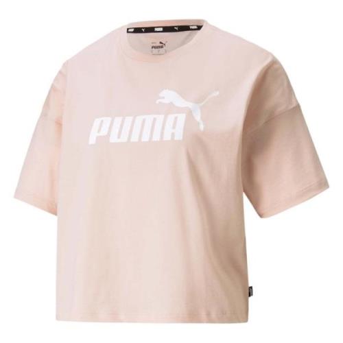 Puma Ess Cropped Logo T-shirt Pink, Dam