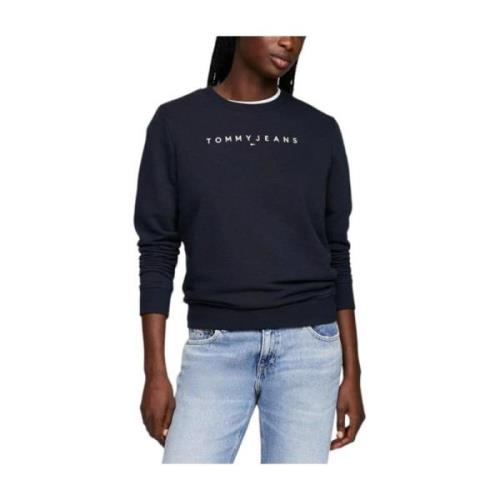 Tommy Hilfiger Linjär Sweatshirt Blue, Dam