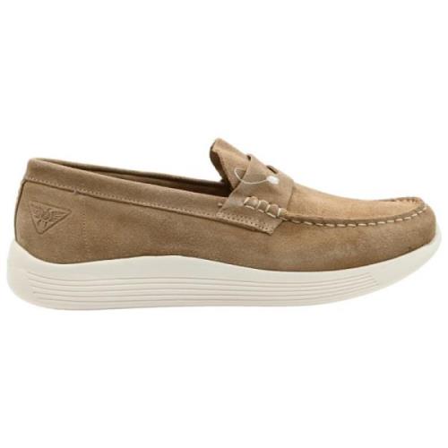 Docksteps Suede Low Independent Moccasins Sand Beige, Herr