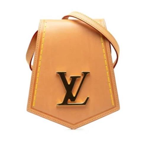 Louis Vuitton Vintage Pre-owned Laeder axelremsvskor Beige, Dam