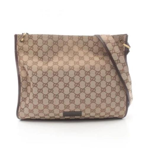 Gucci Vintage Pre-owned Canvas gucci-vskor Beige, Dam