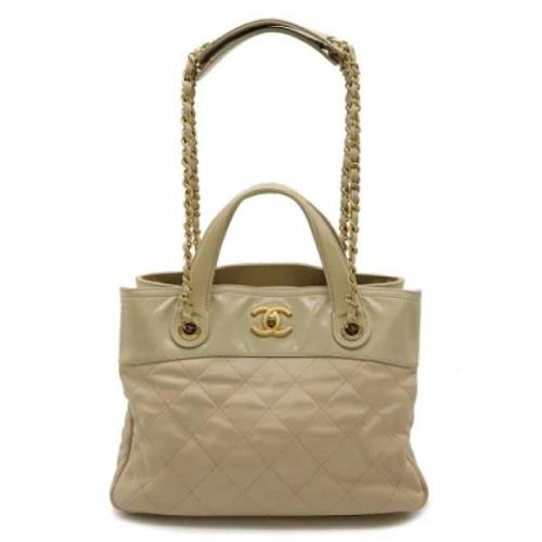 Chanel Vintage Pre-owned Laeder chanel-vskor Beige, Dam