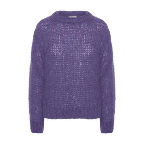 American Dreams Alpacka Pullover i Violett Purple, Dam