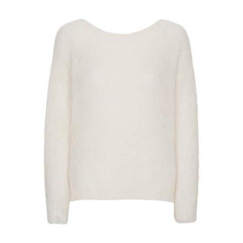 American Dreams Batikinspirerad Mohair Pullover White, Dam