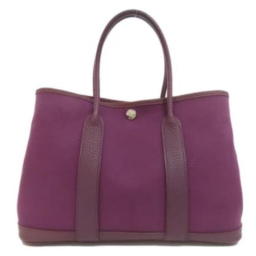 Hermès Vintage Pre-owned Canvas handvskor Purple, Dam