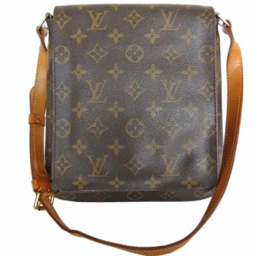 Louis Vuitton Vintage Pre-owned Canvas axelremsvskor Brown, Dam