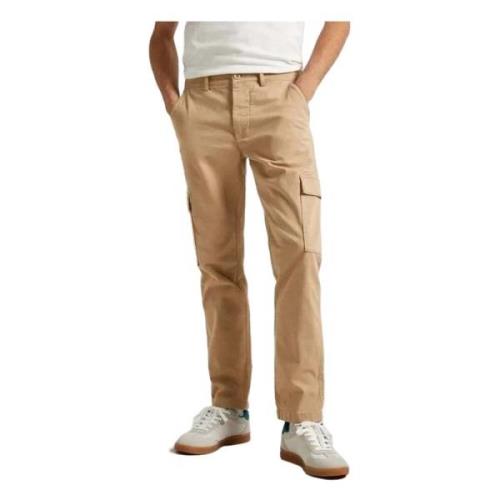 Pepe Jeans Slim Cargo Twill Långa byxor Beige, Herr