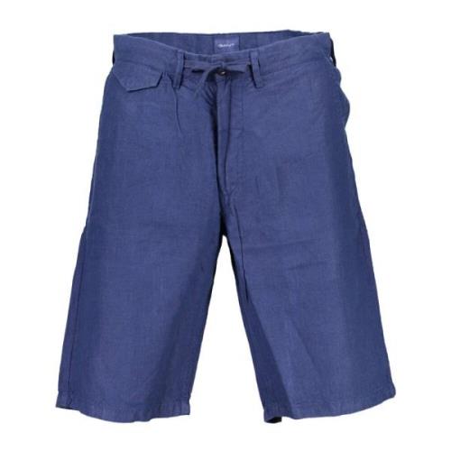 Gant Blå Bermuda Shorts med 5 Fickor Blue, Herr