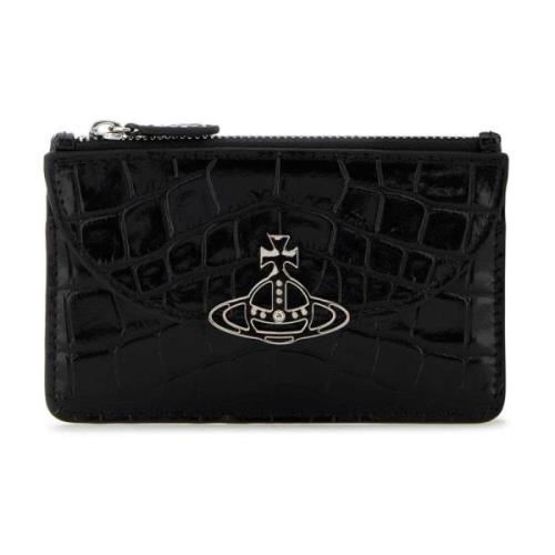 Vivienne Westwood Stilren Svart Läderkorthållare Black, Dam